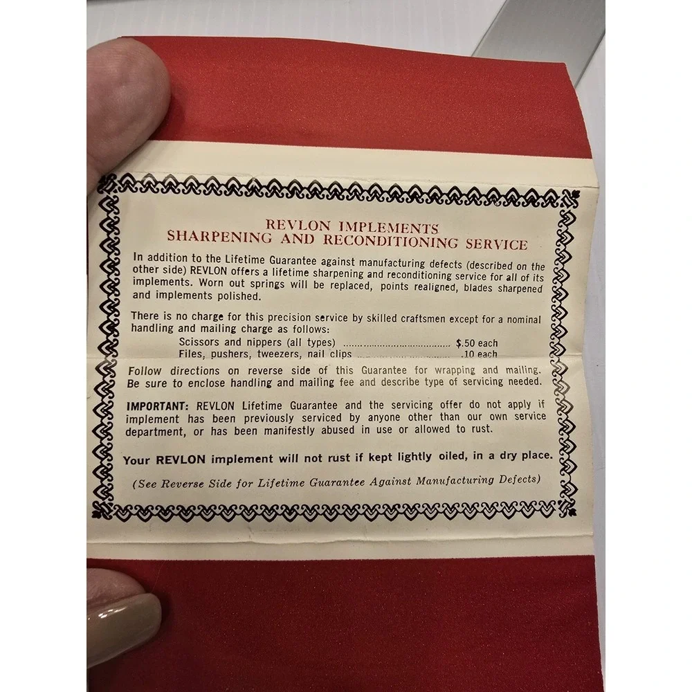 Revlon Vintage Travel Manicure Comb Kit With Mirror All Pieces Orig.Paperwork